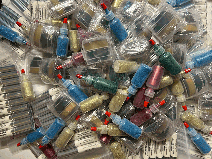 Glitter tattoo stencils