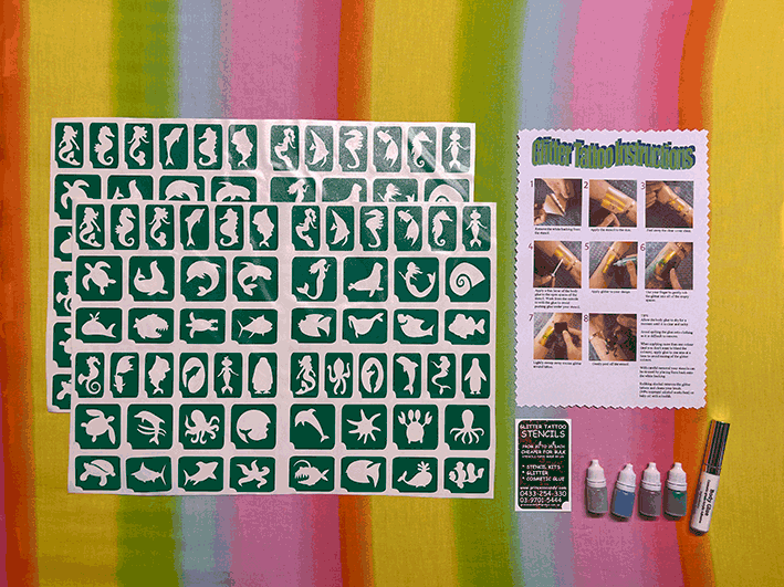 Sea tattoo stencil kit
