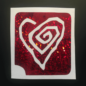 Heart Type 3 Stencil
