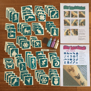 Glitter Stencil Kit A