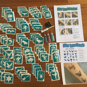 Glitter Stencil Kit B