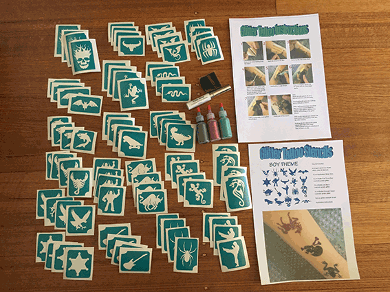 Glitter Stencil Kit B