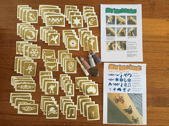 Glitter Stencil Kit C