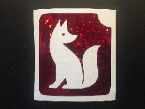 Wolf Glitter Tattoo Stencil