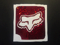 Fox Glitter Tattoo Stencil